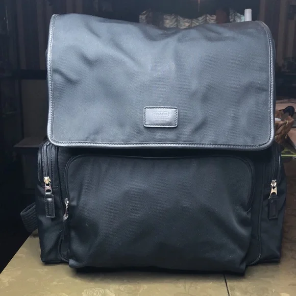 Coach | Bags | Coach Nylon Unisex Backpack Leather Accents  display picture 1